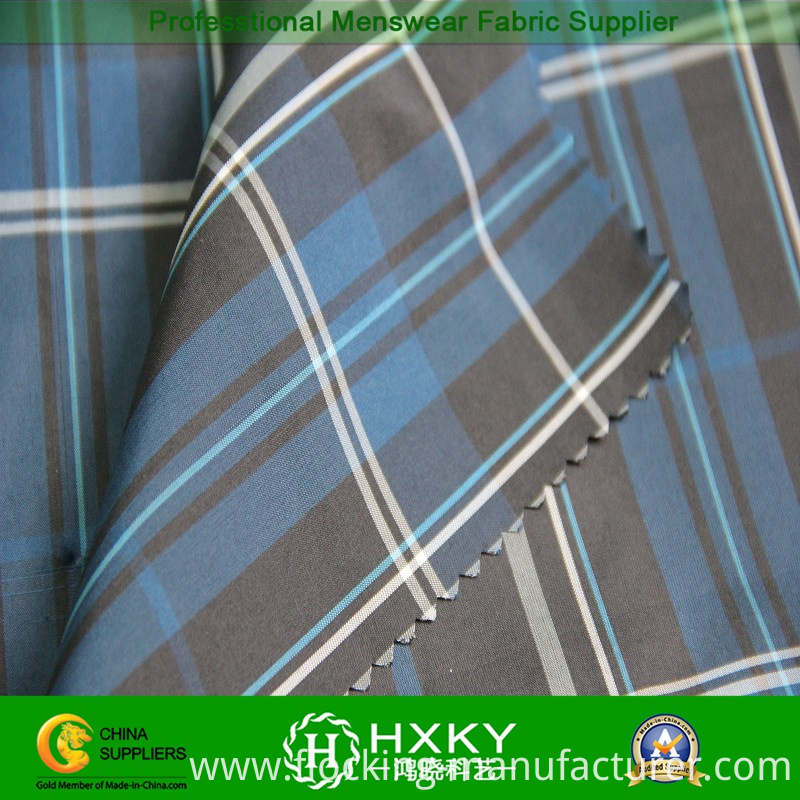 50d New Fashion Plaid Yarn Dyed Polyester Fabric